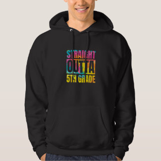 Kids Students Straight Outta Fifth Grade Kids Elem Hoodie