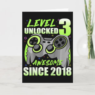 Kids Stufe 3 Freigeschaltet Toll Seit Gamer 3. Geb Karte