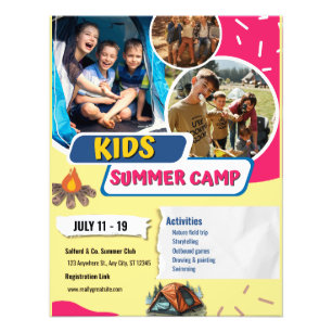 Kids Summer Camp Flyer, Kids Bootcamp Sommer Fotodruck