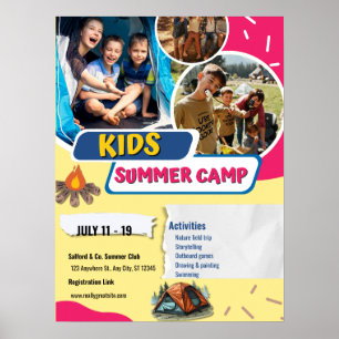 Kids Summer Camp Flyer, Kids Bootcamp Sommer Poster