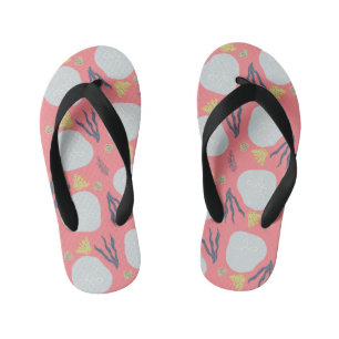 Kids Summer Sand Dollar Seashells Kid's Flip Flops