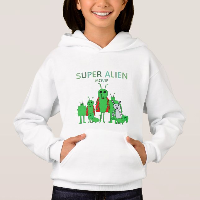 Kids' Super Alien Movie Sweatshirt w/Cast (Vorderseite)