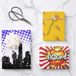 Kids Superhero Party Cartoon Movie Geschenkpapier Set