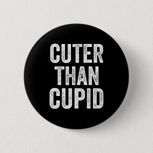 Kids süßer als Cupid Kleinkind Junge Valentinstag Button