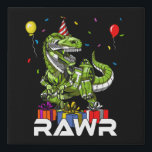 Kids T-Rex Dinosaur Robot Rawr Birthday Boy Party Künstlicher Leinwanddruck<br><div class="desc">Kids T-Rex Dinosaurier Robot Rawr Birthday Boy Party Design für Dinosaurier Liebhaber.</div>