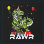 Kids T-Rex Dinosaur Robot Rawr Birthday Boy Party Künstlicher Leinwanddruck<br><div class="desc">Kids T-Rex Dinosaurier Robot Rawr Birthday Boy Party Design für Dinosaurier Liebhaber.</div>