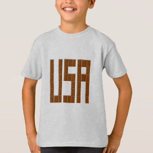 Kids T - Shirt ash CHOCOLATE USA