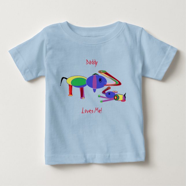 Kids T-Shirt Daddy luvs me (nur Front Design) (Vorderseite)