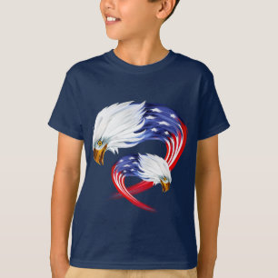 Kids T - Shirt-Patriotic Eagle T-Shirt