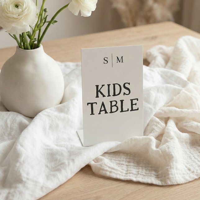 Kids Table White Wedding Sockelschild (Von Creator hochgeladen)