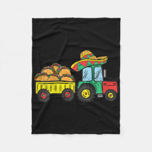 Kids Taco Traktor Cinco De Mayo Mexikanisches Esse Fleecedecke