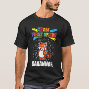 Kids Team Erste Klasse Savannah Personalisiert T-Shirt