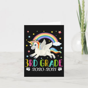 Kids Third Grade 2020 Quarantine Niedlich Unicorn Karte