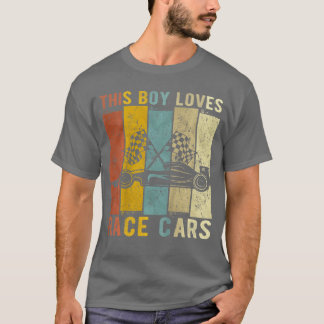 Kids This Boy Loves Race s Boys Racing s T-Shirt