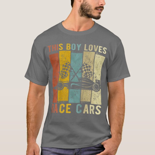 Kids This Boy Loves Race s Boys Racing s T-Shirt (Vorderseite)