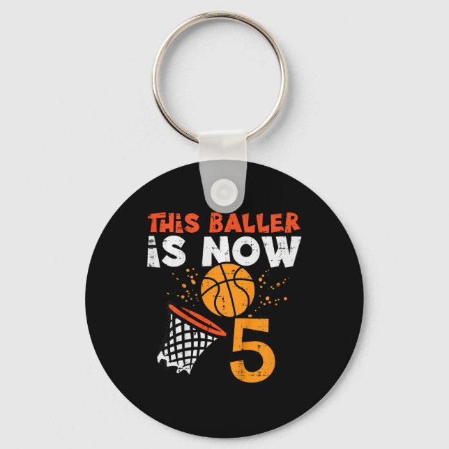 Kids This Ller Is Now 5 Sketll 5th Birthday Bday B Schlüsselanhänger (Vorderseite)