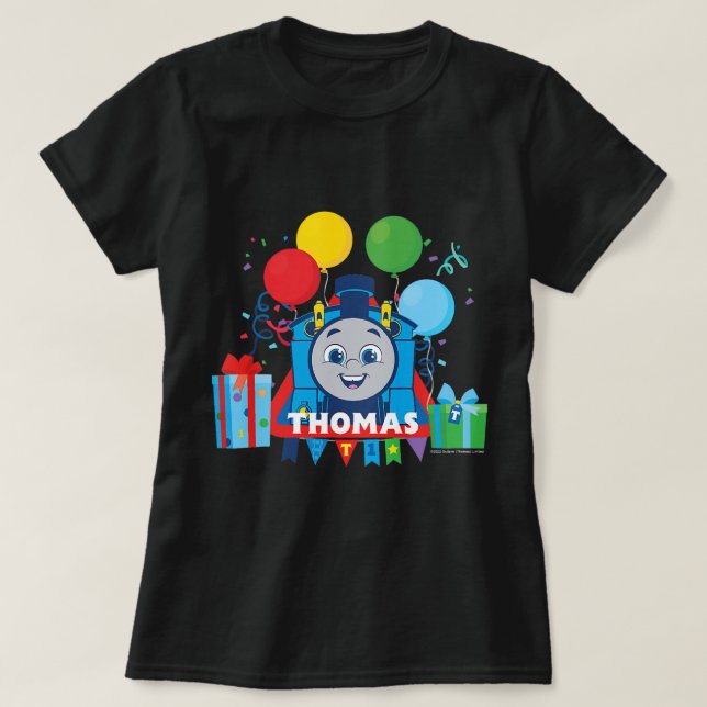 Kids Thomas & Friends - Birthday Balloons T-Shirt (Design vorne)
