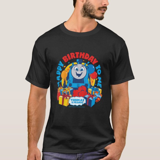 Kids Thomas Friends Thomas Happy Birthday To Me T-Shirt (Vorderseite)
