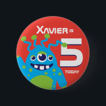Kids three eyed alien name age button<br><div class="desc">Kids Birthday friendly alien badge / button customise with the name of your choice up to 6 letters for that extra special touch. This example reads "Xavier". Designed by www.my.littleeden.com</div>