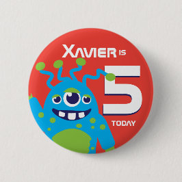 Kids three eyed alien name age button