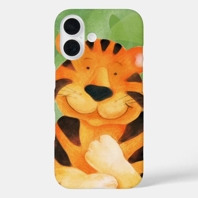 Kids Tiger Kunst iPhone Hülle (Rückseite)