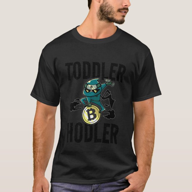 Kids Toddler Hodler Bitcoin Ninja with Sunglasses  T-Shirt (Vorderseite)
