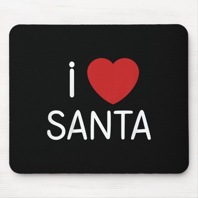 Kids Toddler I Love Santa Claus Boys Girls Christm Mousepad (Vorne)