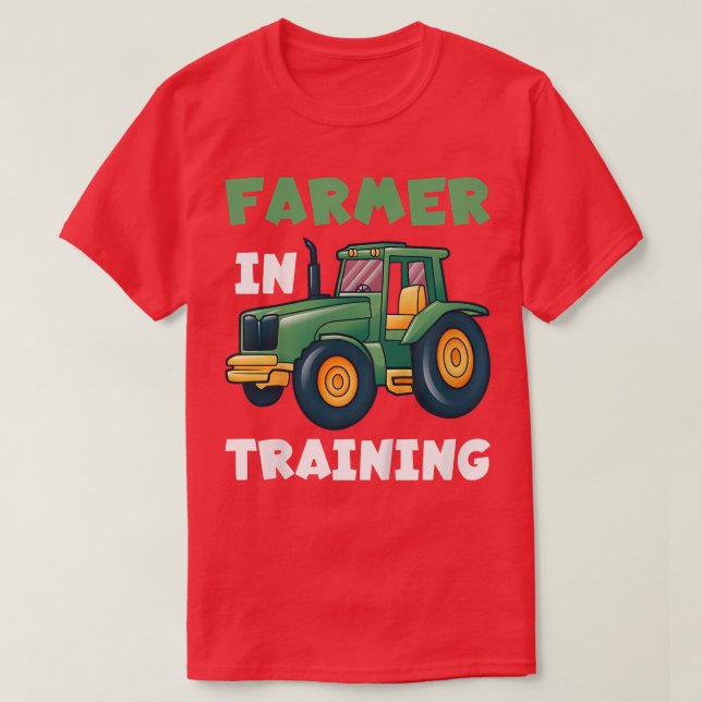 Kids Tractor Boy Future Bauer in der Ausbildung T-Shirt (Design vorne)