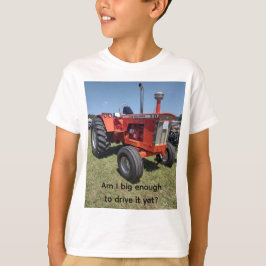 Kids' tractor T-shirt, "Am I big enough to drive" T-Shirt