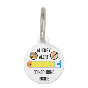 Kids Tree Nut Egg Allergie Warnhinweis Epinephrin  Haustiermarke