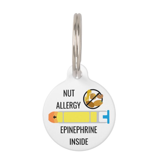 Kids Tree Nut Peanut Allergie Epinephrine Emergenc Tiernamensmarke (Vorderseite)