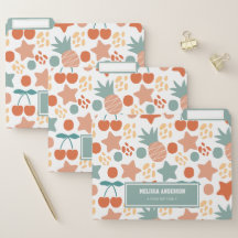Kids Tropical Fruits & Stars Muster Personalisiert