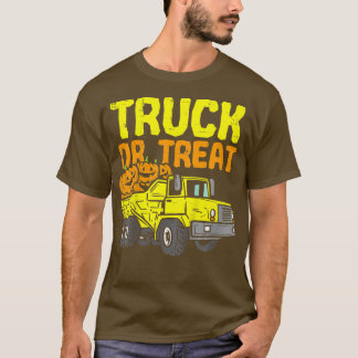 Kids Truck Or Treat Pumpkins Toddler Boys Hallowee T-Shirt
