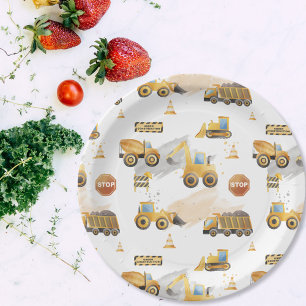 Kids Trucks Pattern Pappteller