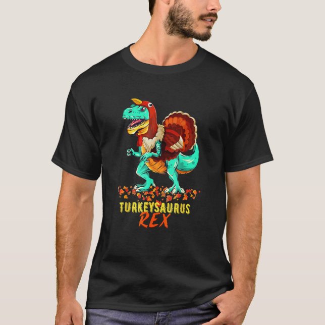 Kids Turkeysaurus Rex Dab Türkei Dino Kleinkind al T-Shirt (Vorderseite)