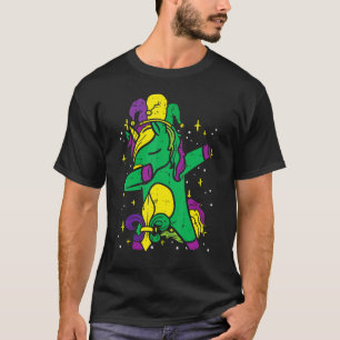 Kids Unicorn Dab Jester Hat Mardi Gras Niedlich Gi T-Shirt