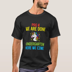 Kids Unicorn Prek Fertig Kindergarten Hier kommen  T-Shirt