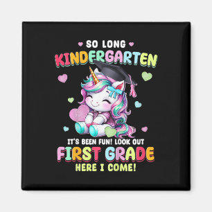 Kids Unicorn so langen Kindergarten Abschluss letz Magnet