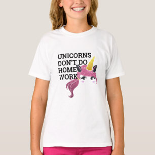 Kids Unicorn T - Shirt - "Ich mache keine Hausaufg