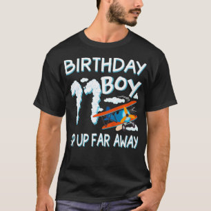 Kids Up Away 11th Birthday Boy Airplane Bday 11 ye T-Shirt