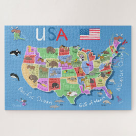 Kids US Map Puzzle