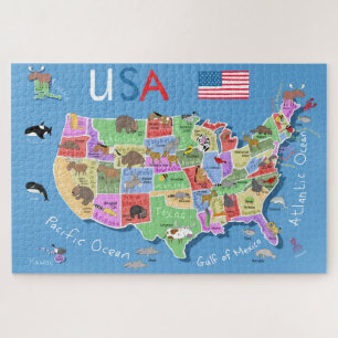 Kids US Map Puzzle