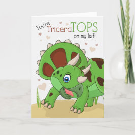 Kid's Valentine Sie sind TriceraTOPS Dinosaurier Feiertagskarte