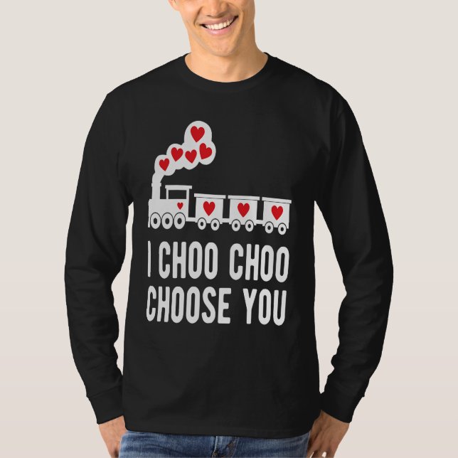 Kids Valentine's Day Choo Choo Train Hearts for Bo T-Shirt (Vorderseite)