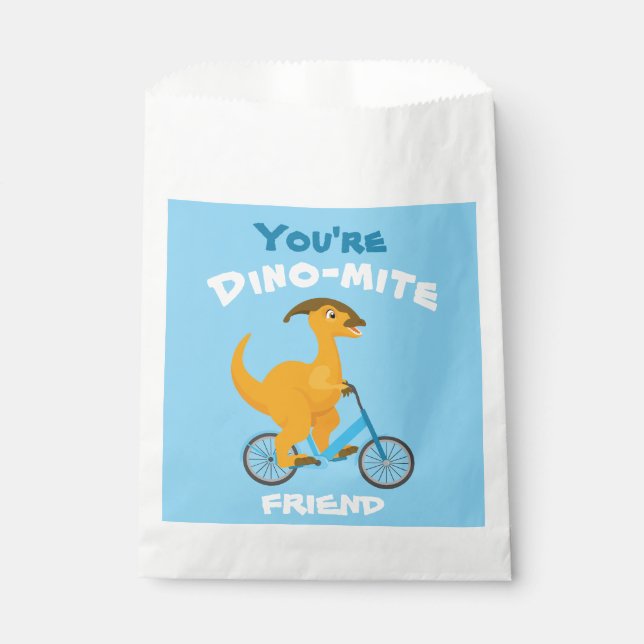 Kids Valentines Dino Day Sie sind dinomischer Freu Geschenktütchen (Vorderseite)