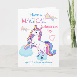 Kids Valentinstag Magical Unicorn Karte