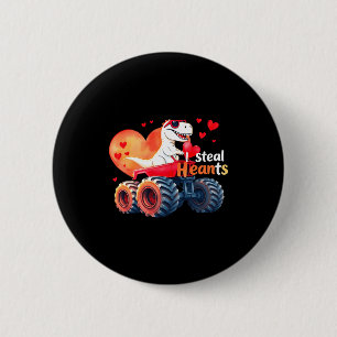Kids Valentinstag Monster Truck Trex Ich stehle Ko Button