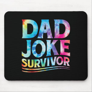 Kids-Vater-Witz-Überlebender-Tie-Dye-passend-Vater Mousepad