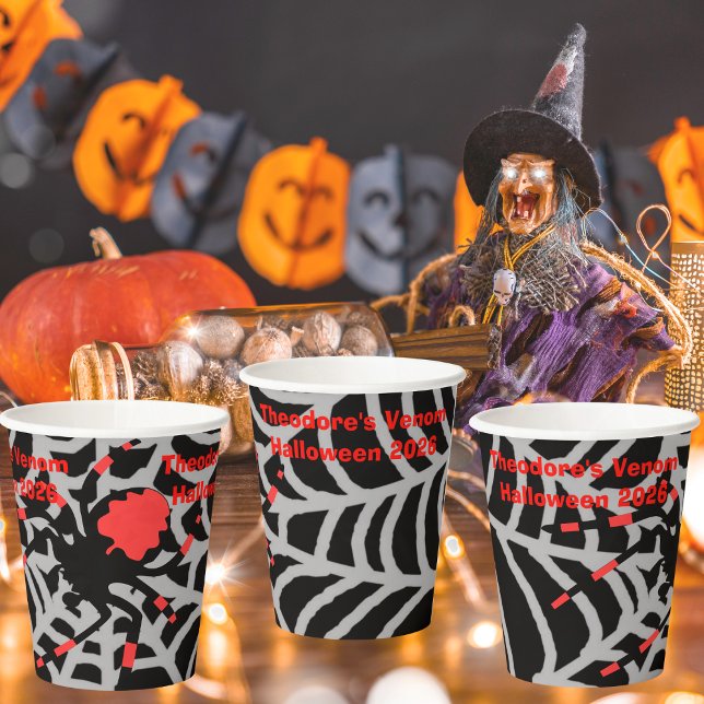 Kids Venom Halloween-Party Paper Cups Pappbecher (Venom Halloween Party Paper Cups)