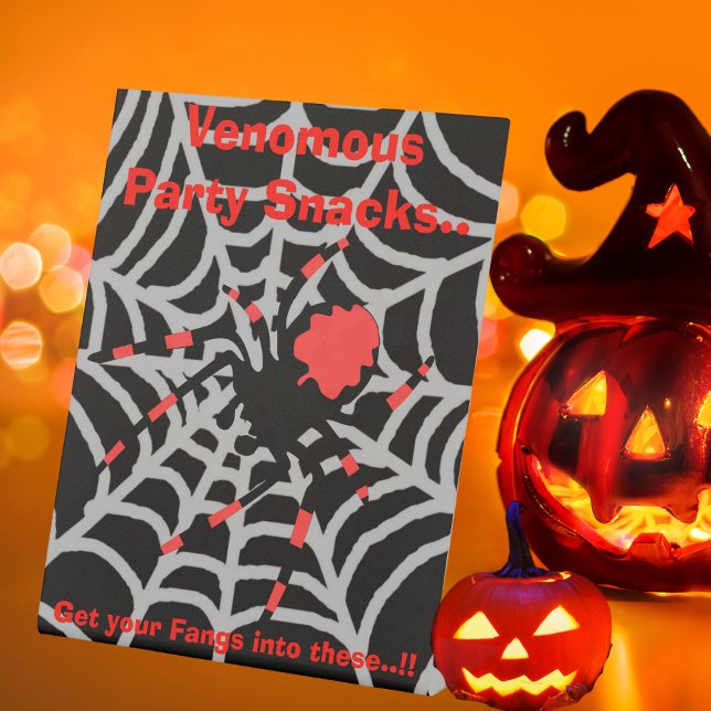Kids Venom Halloween-Party Snacks Sockelschild (Venom Halloween Party Snacks Pedestal Sign)